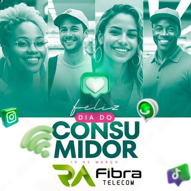 No Dia do Consumidor, a R.A FIBRA reafirma seu compromisso com a qualidade e excelência no atendimento. 

Valorizamos a confiança de nossos clientes e trabalhamos constantemente para oferecer soluções inovadoras e personalizadas. 

Agradecemos por escolher a R.A FIBRA e estamos sempre à disposição para atender suas necessidades com dedicação e respeito.